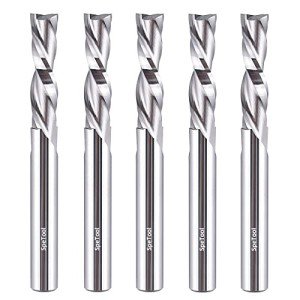 5PCS Spiral Downcut Router Bits Set - 1/4" Shank