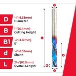 Amana Tool 46350-K Mortise Compression Spiral Router Bit