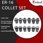 12-Piece ER-16 Collet Set for CNC Tools