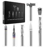 FoxAlien 1/4" Shank CNC Router Bit Kit