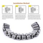 15-Piece ER20 Collet Set for CNC Machines