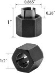 Router Collet Kit - 1/4" & 1/2" Compatibility