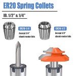 Mesee ER20 Router Collet Extension Chuck Adapter
