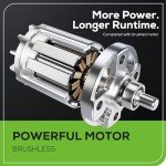 Greenworks 24V Brushless Cordless Impact Driver Kit, 1950 in./lbs Torque, 1/4'' Hex Collet, Variable Speed, 2×2Ah Batteries with 2A Charger, LED Light, 8pcs Drill/Driver Bits with Tool Bag