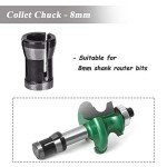 Mesee 3-Piece Router Collet Chuck Set for Woodworking