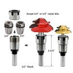 Yakamoz 1/2 Inch Router Collet Extension Adapter