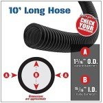 10-Foot Dust Collection Hose Kit with Fittings