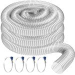 Flexible PVC Dust Collection Hose with Clamps - 4"x20