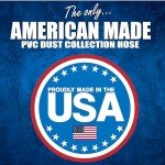 Flexible PVC Dust Collection Hose with Clamps - 4"x20