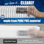 Flexible PVC Dust Collection Hose with Clamps - 4"x20
