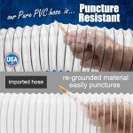 Flexible PVC Dust Collection Hose with Clamps - 4"x20