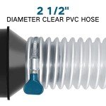 Flexible 2.5" x 20' PVC Dust Collection Hose
