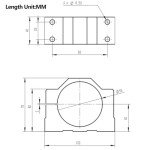 65mm Aluminium Spindle Clamp Motor Bracket
