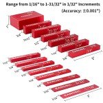 Precision Aluminum Setup Blocks for Woodworking, 15pcs