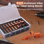 Router Table Setup Blocks - 8-Piece Aluminum Set