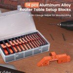 14pcs Aluminum Router Table Setup Blocks