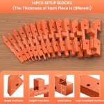 14pcs Aluminum Router Table Setup Blocks