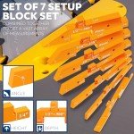 Precision Aluminum Router Table Setup Blocks - 7 PCS