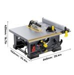 Upstreman Work M1 Pro Portable Table Saw, 13Amp Compact Tablesaw 5700RPM, 8.25" Table Saw w/24T Blade, Dust Collector, Onboard Carrying Handle Easy to Carry, Adjustable Cut Depth and Angle, for DIY