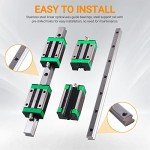 ANWOK Linear Guide Rail Set with Carriage Blocks