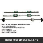 VEVOR Linear Guide Rail and Ballscrew Set 1000mm