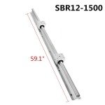 SBR12 1500mm Linear Rail & SFU1204 Ballscrew Set