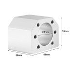 Ballscrew Nut Housing Seat Mount Bracket 28mm