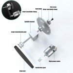 Mini Table Saw, Multifunctional Mini Precision Table Saw, Mini Table Saw for Crafts,Portable Adjustable Cutting Sanding Engraving Drilling All-in-One Machine,Mini Table Saw for Wood Cutting (Regular)