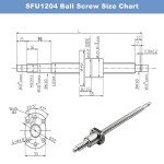 CNC Ball Screw SFU1204 with End Support Kit