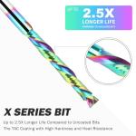 BINSTAK Up & Down Compression Router Bit, 1/4” Shank