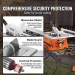 VEVOR Table Saw with Stand, 10-inch 15-Amp, 25-in Max Rip Capacity, Cutting Speed up to 5000RPM, 40T Blade, Portable Compact Jobsite Tablesaw w/Sliding Miter Gauge for Woodworking & Furniture Making