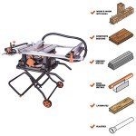 Evolution Power Tools Rage 5-S Table Saw, Multi-Purpose & Portable, Multi-Material Cutting, Cuts Wood, Metal, Plastic & More, Bevel & Miter Capacity, 3 Year Warranty, 10-Inch TCT Blade Included