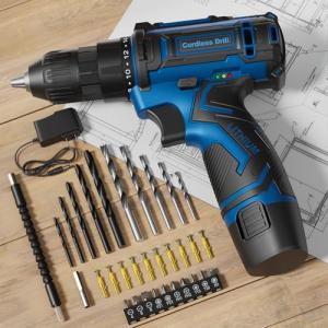 12V Cordless Drill Set with 42 Accessories