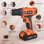 PULITUO 20V Cordless Drill Driver with 2 Batteries