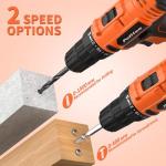 PULITUO 20V Cordless Drill Driver with 2 Batteries