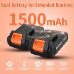 PULITUO 20V Cordless Drill Driver with 2 Batteries