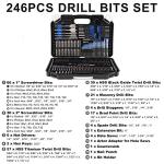 COMOWARE 246-Piece Drill Bit Set for All Materials