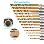 19-Piece Hex Drill Bit Set for Wood