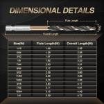 13-Piece Hex Shank Drill Bit Set for Wood and Metal