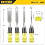 HURRICANE 4-Piece Wood Chisel Set for Carving
