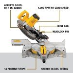 DEWALT 12-Inch Miter Saw, 15-Amp, Single Bevel, Compound (DWS715)