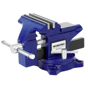 WORKPRO 4-1/2" Swivel Bench Vise for Woodworking