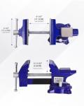 WORKPRO 4-1/2" Swivel Bench Vise for Woodworking