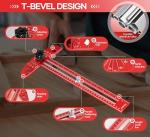 Saker Adjustable Aluminum Sliding T-Square Ruler