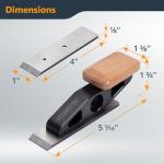 POWERTEC Compact Chisel Plane with Flat Blade