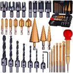 32 Pack Chamfer Drill Bit Set with Tools