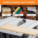 Table Saw 10 Inch, 5000RPM Powerful Tablesaw With Stand & Protective Cover, 90°Cross Cut & 0-45°Bevel Cut, Jobsite Table Saw Adjustable Depth, for Woodworking, Metal, Plastic