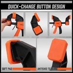 HORUSDY 8-Pack Bar Clamps for Woodworking, 12" and 6" Bar Clamps, Wood Working Clamps Sets, Quick Clamps F Clamp with 150 LBS Load Limit (8-Pack Wood Clamps)