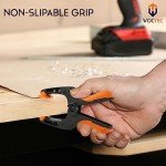 WOCTEC 4-Pack Spring Clamps Heavy Duty - 6 Inch Large Plastic Clamps for Crafts and Pool Cover Clips with 3 Inch Jaw Opening- Wodworking Clamps for Cover Holding and Wood Gluing (6 Inch Pack of 4)