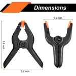 20 Packs Spring Clamps, 3.5 inch Spring Clamps Heavy Duty for Crafts and Professional Plastic Spring Clamps for Woodworking, Small Spring Clips Clamps for Backdrop Stand Photography Clamp Toresano